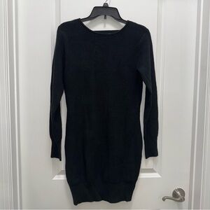 NWOT Target August Sky U-Back Ribbed Black Sweater Dress